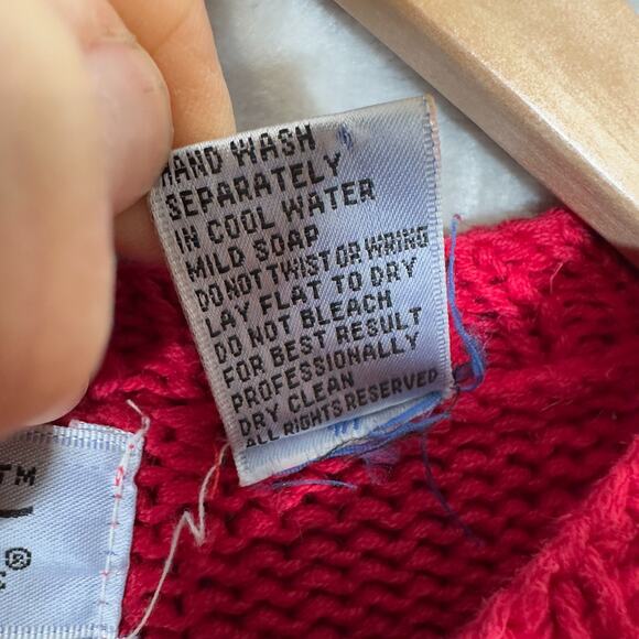 Signature by Northern Isles Knitted by Hand Farm Animals Apple Tree Red XL VTG! - Picture 10 of 15